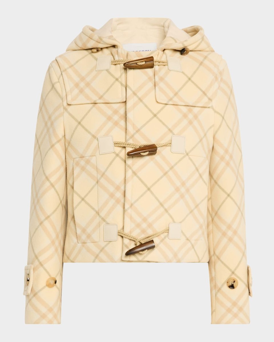Check Hooded Coat